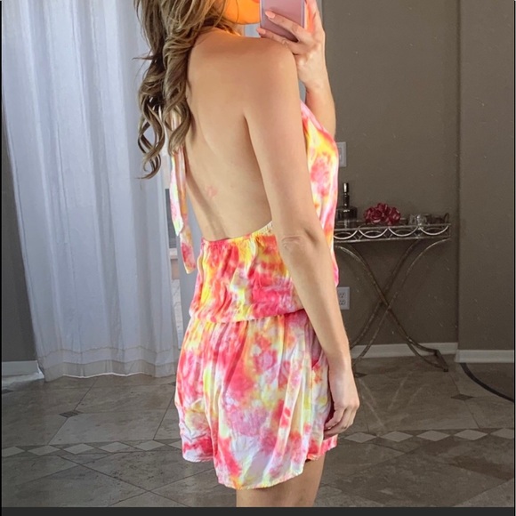 Young Fabulous & Broke Tie Dye Halter Romper S - Picture 3 of 5